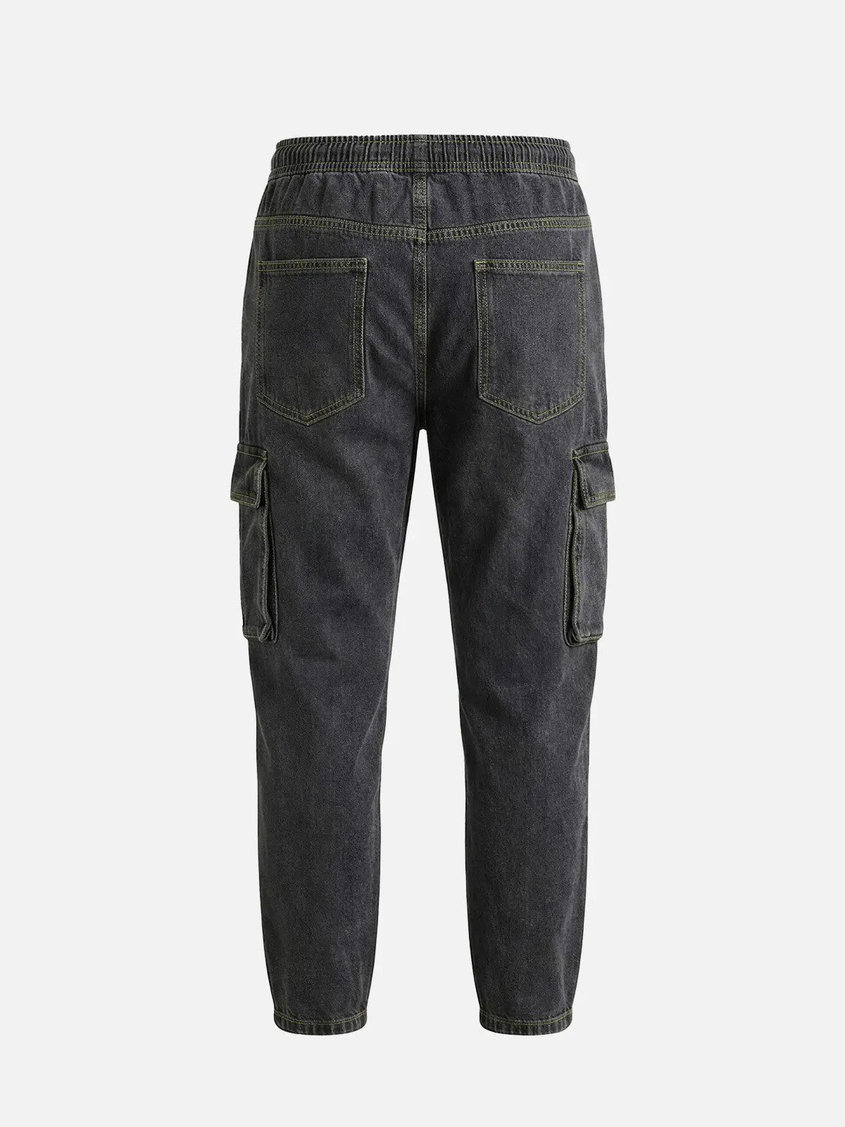 Men's Cargo Pocket Drawstring Denim Jogger Pants ElevenOasis