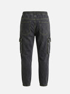 Men's Cargo Pocket Drawstring Denim Jogger Pants ElevenOasis