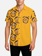 Tall Men's Jack Skellington Pumpkin Patch Halloween Short Sleeve Shirt Eleven Oasis