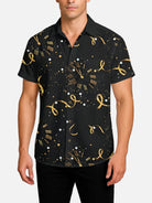 Men's New Year Countdown Clock & Confetti Short Sleeve Shirt ElevenOasis