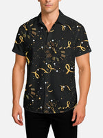 Men's New Year Countdown Clock & Confetti Short Sleeve Shirt Eleven Oasis