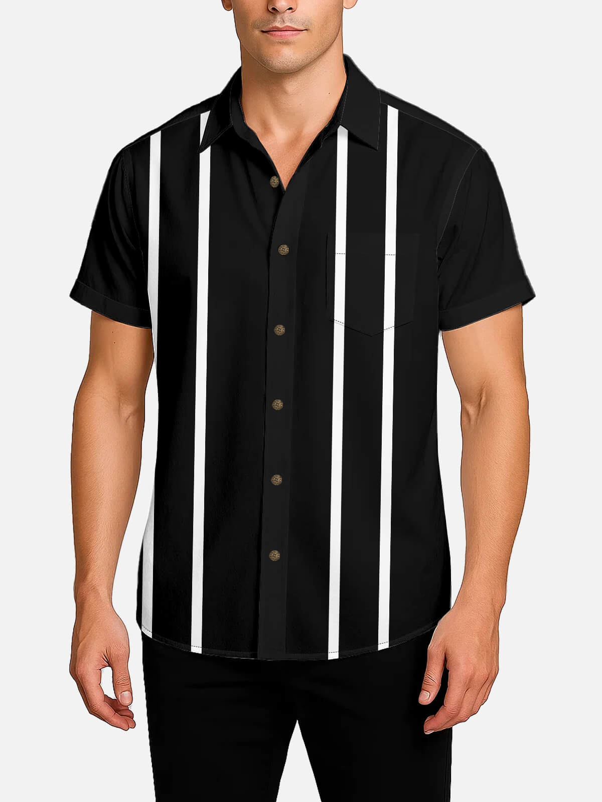 Men¡¯s Metro Lane Bowling Short Sleeve Shirt Eleven Oasis