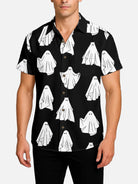 Men's Halloween Ghost Party Short Sleeve Shirt ElevenOasis