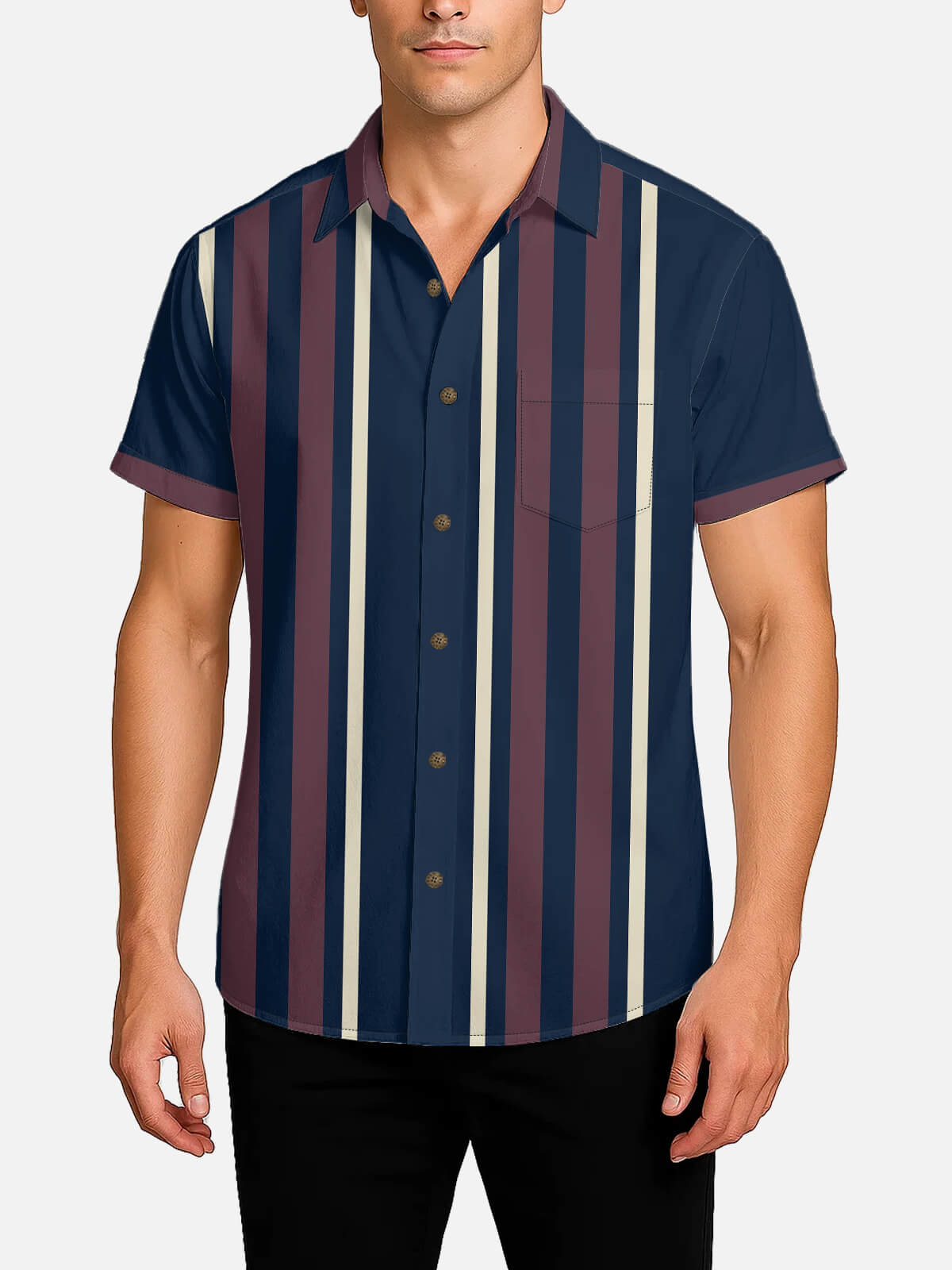 Men¡¯s Uptown Alley Bowling Short Sleeve Shirt Eleven Oasis