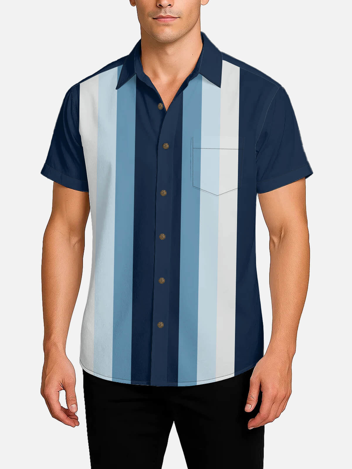 Tall Men¡¯s Retro Strike Bowling Short Sleeve Shirt Eleven Oasis