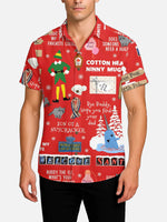 Men's Buddy the Elf Quote Print Short Sleeve Shirt Eleven Oasis