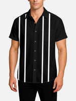 Tall Men¡¯s Metro Lane Bowling Short Sleeve Shirt Eleven Oasis