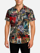Tall Men's Horror Movie Poster Short Sleeve Shirt ElevenOasis