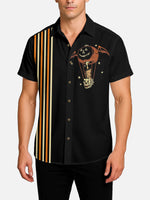 Tall Men's Vintage Pumpkin Balloon Halloween Short Sleeve Shirt Eleven Oasis