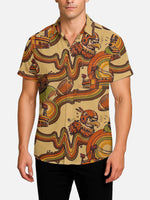 Tall Men's Retro Mascot Football Short Sleeve Shirt Eleven Oasis