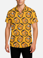 Tall Men's Jack Skellington All-Over Pumpkin Halloween Short Sleeve Shirt Eleven Oasis