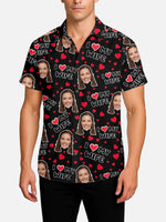 Custom Face Love Short Sleeve Shirt - I Heart My Wife / I Heart My Hubby (Sold individually) Eleven Oasis