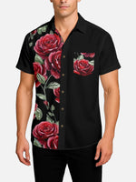 Men's Rose Panel Short Sleeve Shirt Eleven Oasis