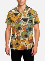 Tall Men's Tailgate Football Short Sleeve Shirt Eleven Oasis