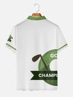 Men's Golf Championship Short Sleeve Polo ShirtMens short sleeve shirts Big and tall Mens shirts Short sleeve shirts for men Mens 4xl shirts Casual short sleeve shirts
