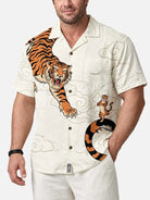 Men's Tiger In The Clouds Short Sleeve Shirt?