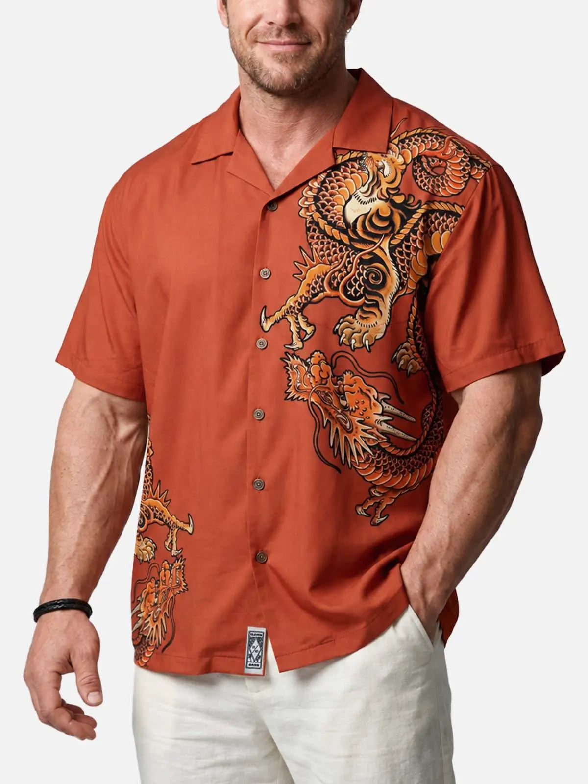 Men's Japanese Dragon Short Sleeve Shirt?