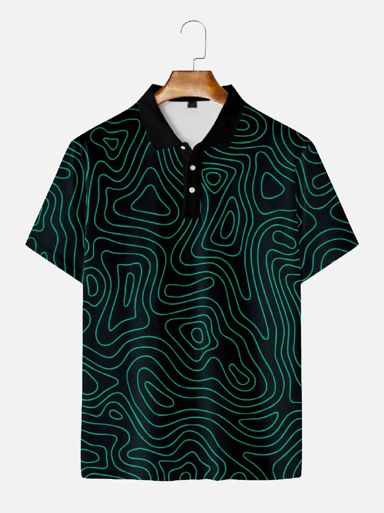 Men's Terrain Map Golf Champion Short Sleeve Polo ShirtMens short sleeve shirts Big and tall Mens shirts Short sleeve shirts for men Mens 4xl shirts Casual short sleeve shirts