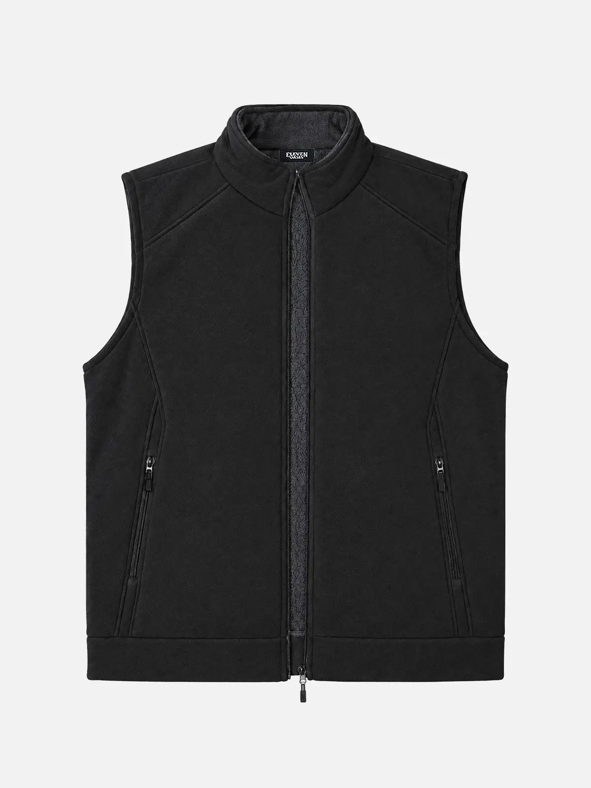 Men's Sherpa-Lined Regular Fit Zip-Up Fleece Vest