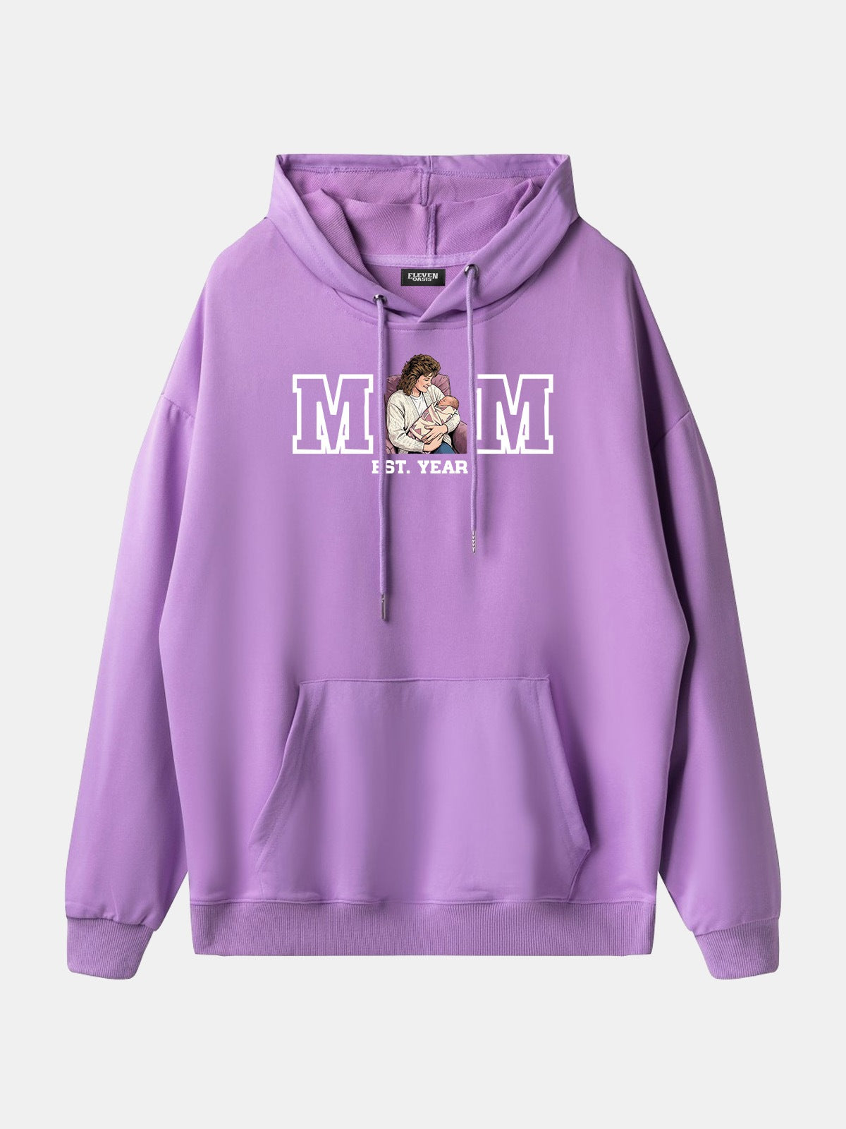Custom Mom Illustration Hoodie Eleven Oasis