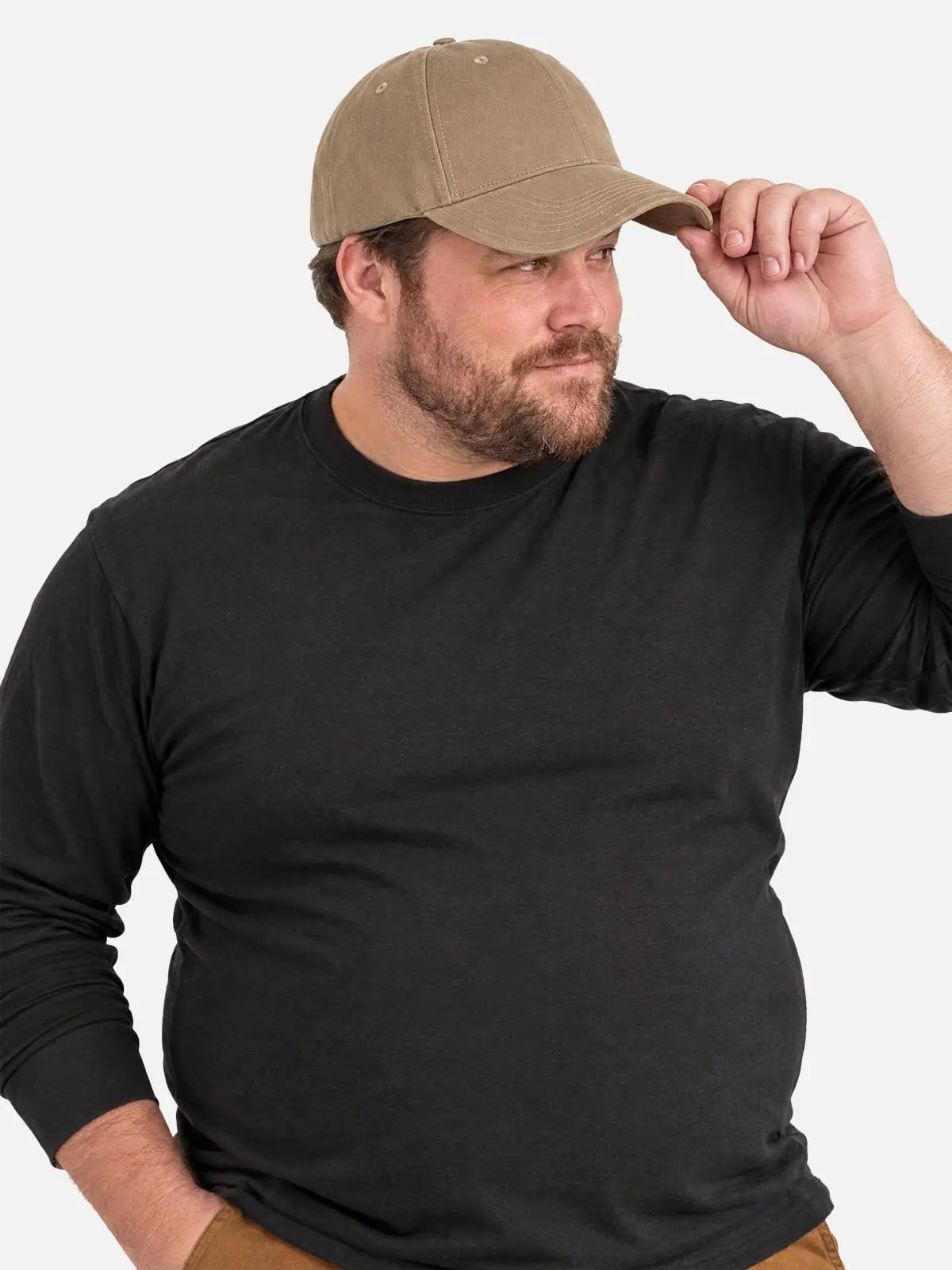 Men's Vintage Washed Cotton Extended Fit Baseball Cap ElevenOasis