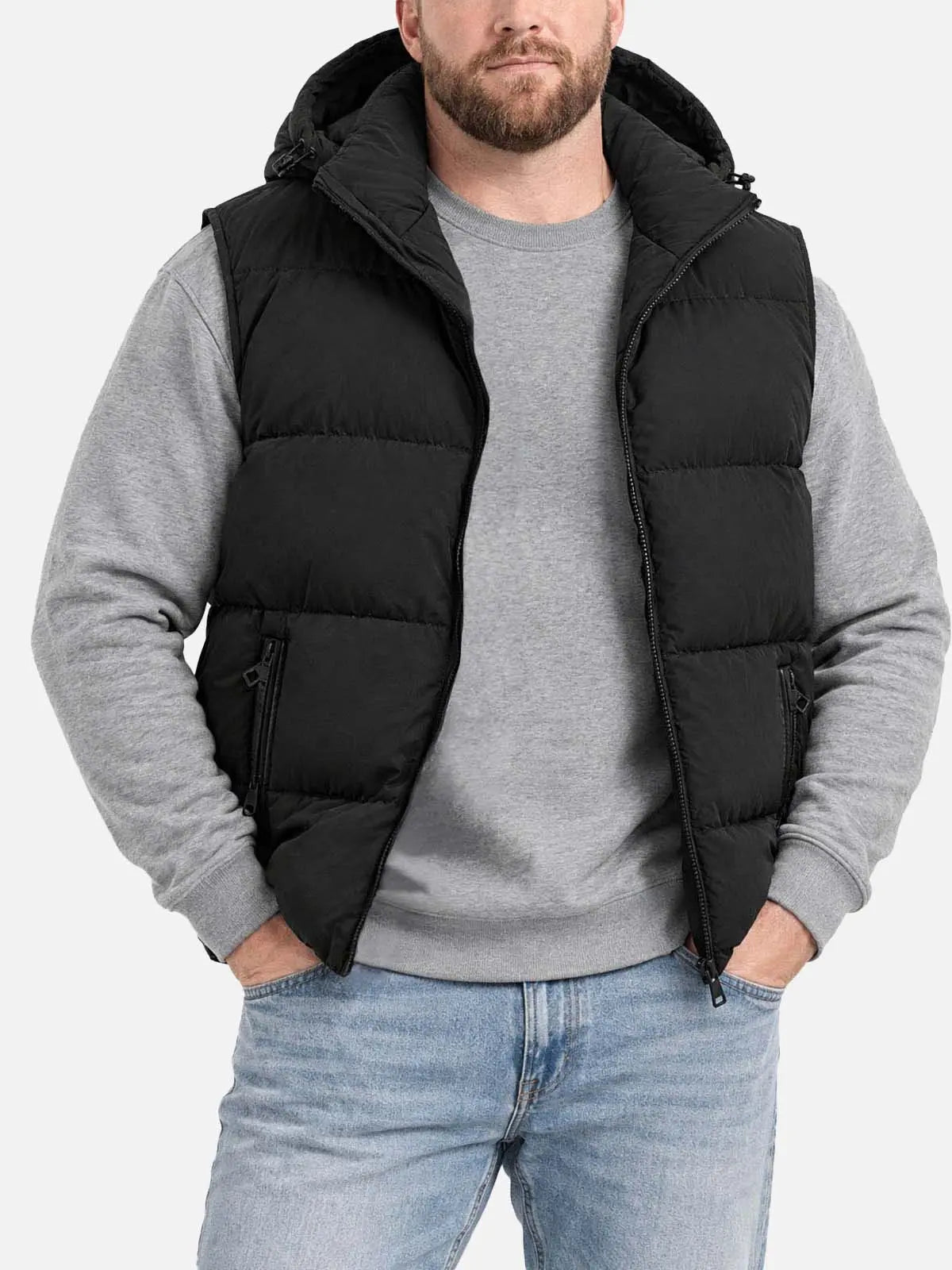 Men's Hooded Puffer Slim Fit Vest Eleven Oasis