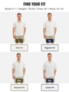 Tall Men's Casual Linen-Feel Printed Solid Color Button Short Sleeve Shirt ElevenOasis