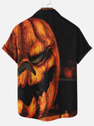 Halloween Pumpkin Print Men's Short Sleeve ShirtMens short sleeve shirts Big and tall Mens shirts Short sleeve shirts for men Mens 4xl shirts Casual short sleeve shirts