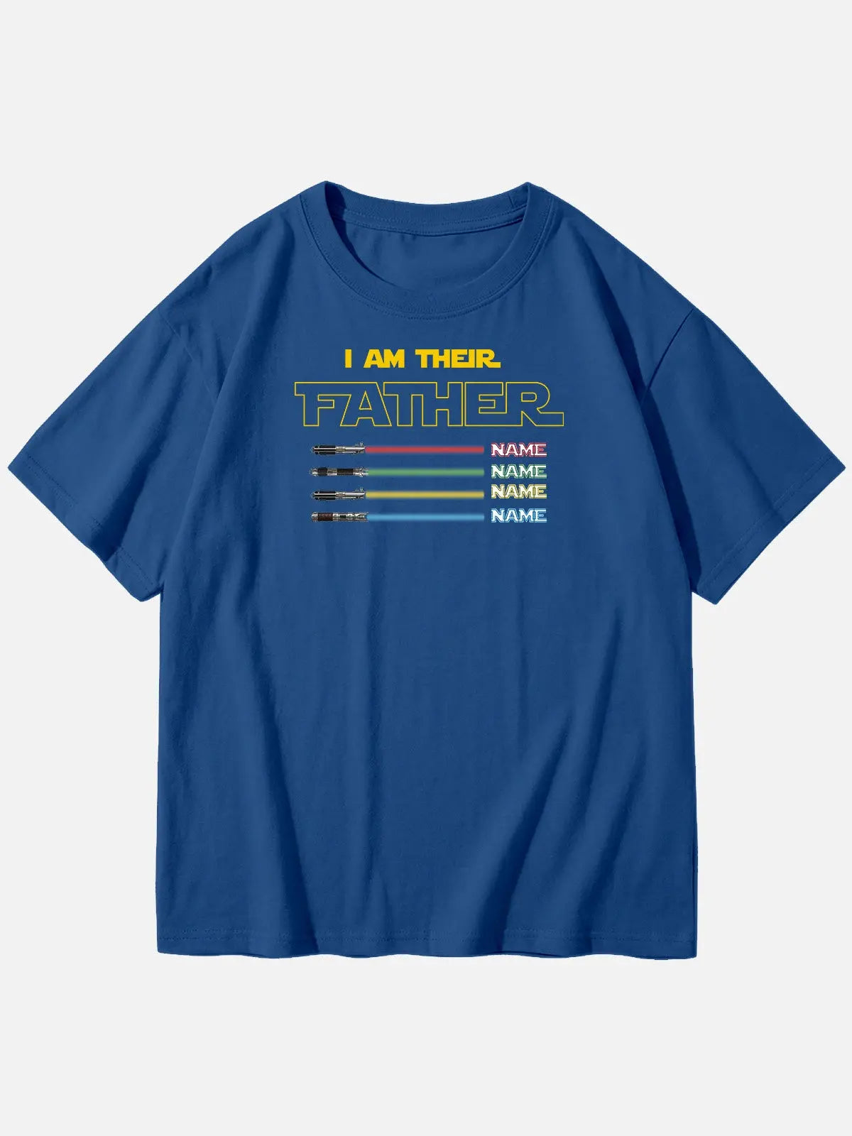 Men's Custom Lightsaber Father's Day Short Sleeve T-Shirt Eleven Oasis