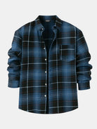 Men's Button-Down Plaid Long Sleeve Shirt ElevenOasis