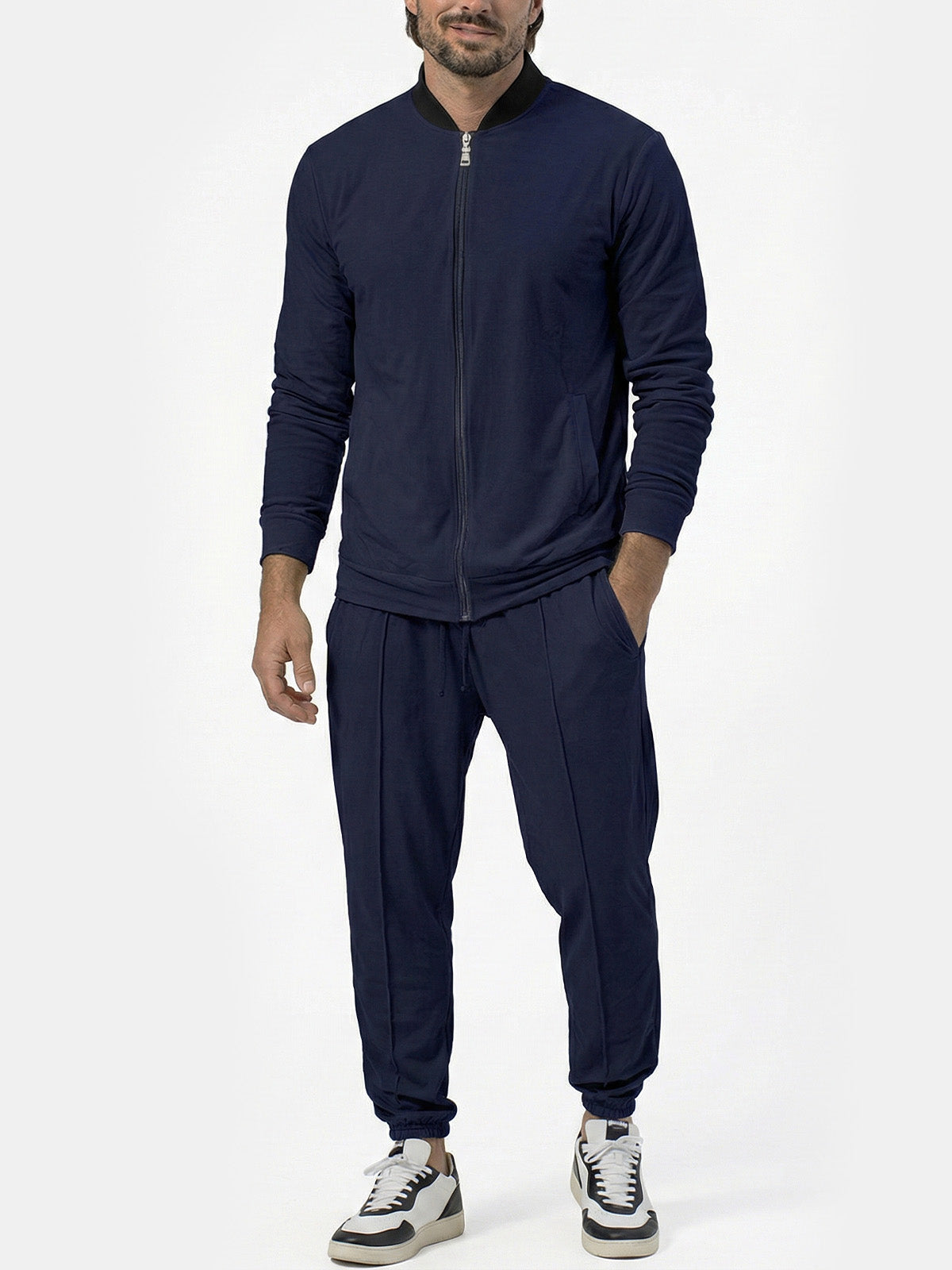 Men's Casual Zip-Up Tracksuit Set Eleven Oasis