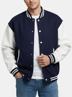 Men's Classic Colorblock Varsity Jacket Eleven Oasis
