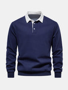 Men's Polo Collar Long Sleeve Sweatshirt ElevenOasis