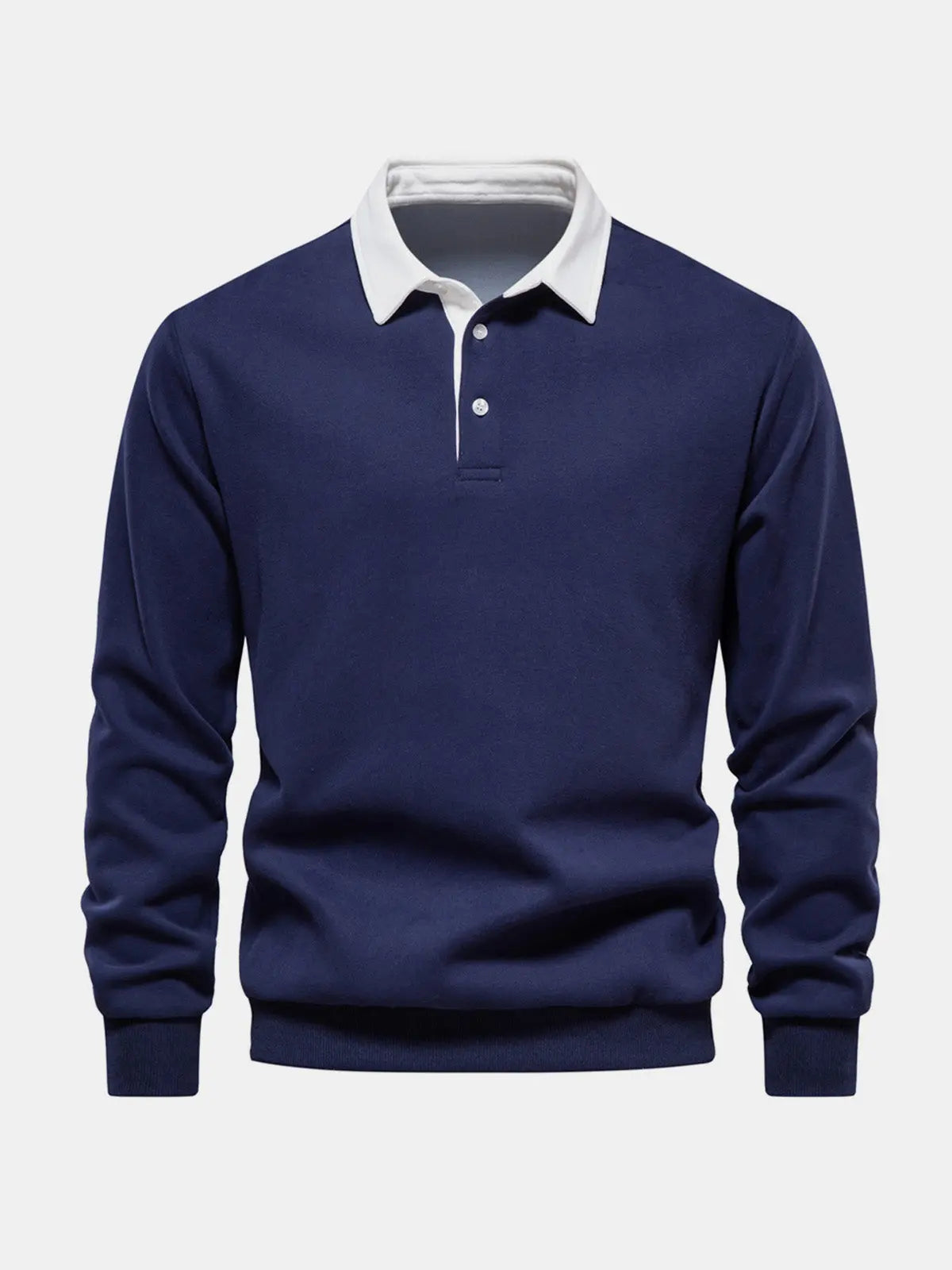 Men's Polo Collar Long Sleeve Sweatshirt ElevenOasis
