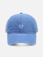 Heart Washed Cotton Baseball Cap Eleven Oasis