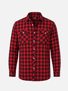 Men's Brushed Plaid Double Pocket Long Sleeve Flannel Shirt Eleven Oasis
