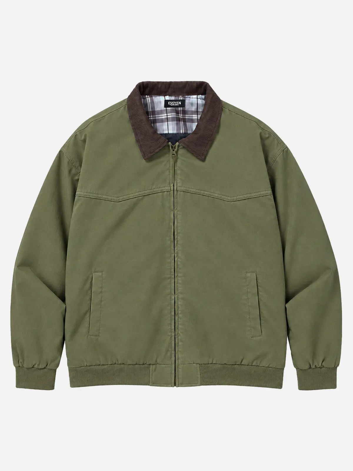 Men's Corduroy Collar Regular Fit Workwear Jacket