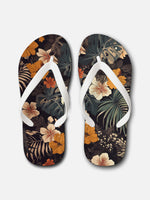 Men's Vintage Hibiscus Jungle Flip Flops Eleven Oasis