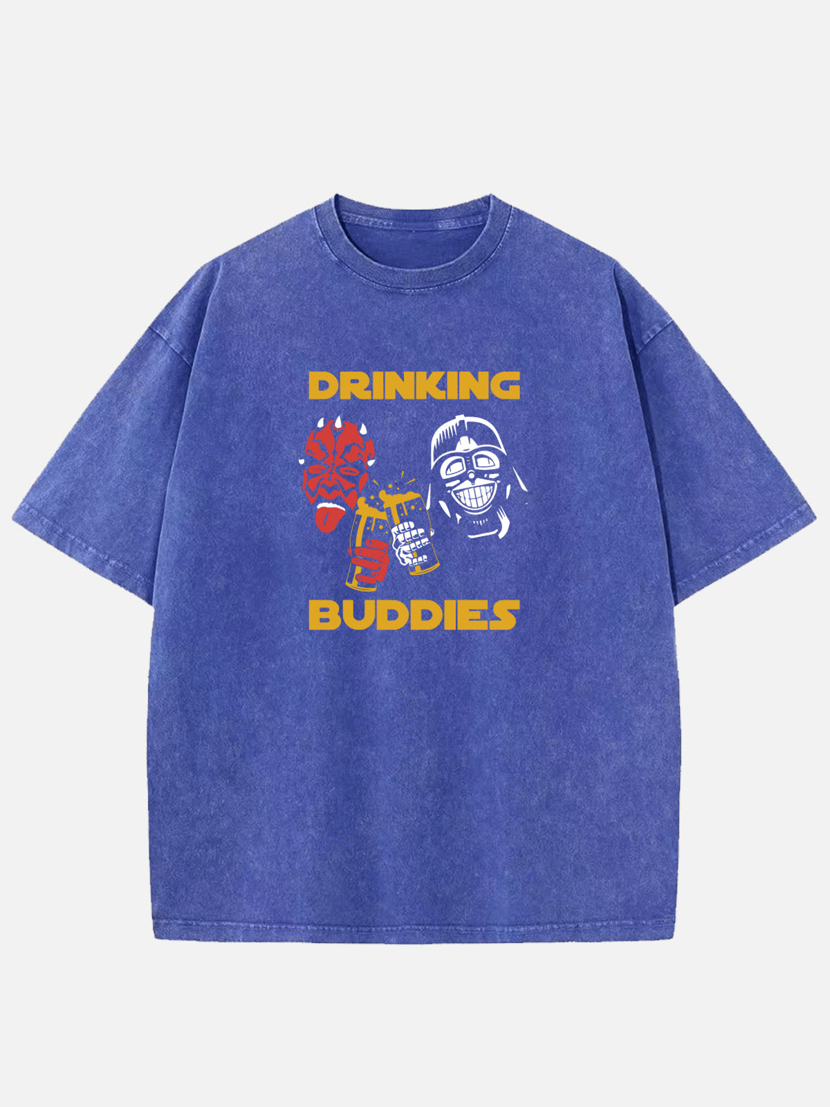 Star Wars Drinking Buddies Acid Wash Cotton T-Shirt Eleven Oasis