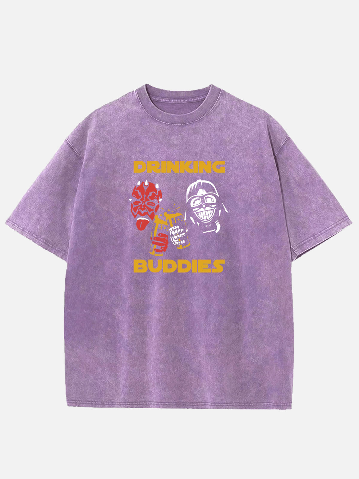 Star Wars Drinking Buddies Acid Wash Cotton T-Shirt Eleven Oasis