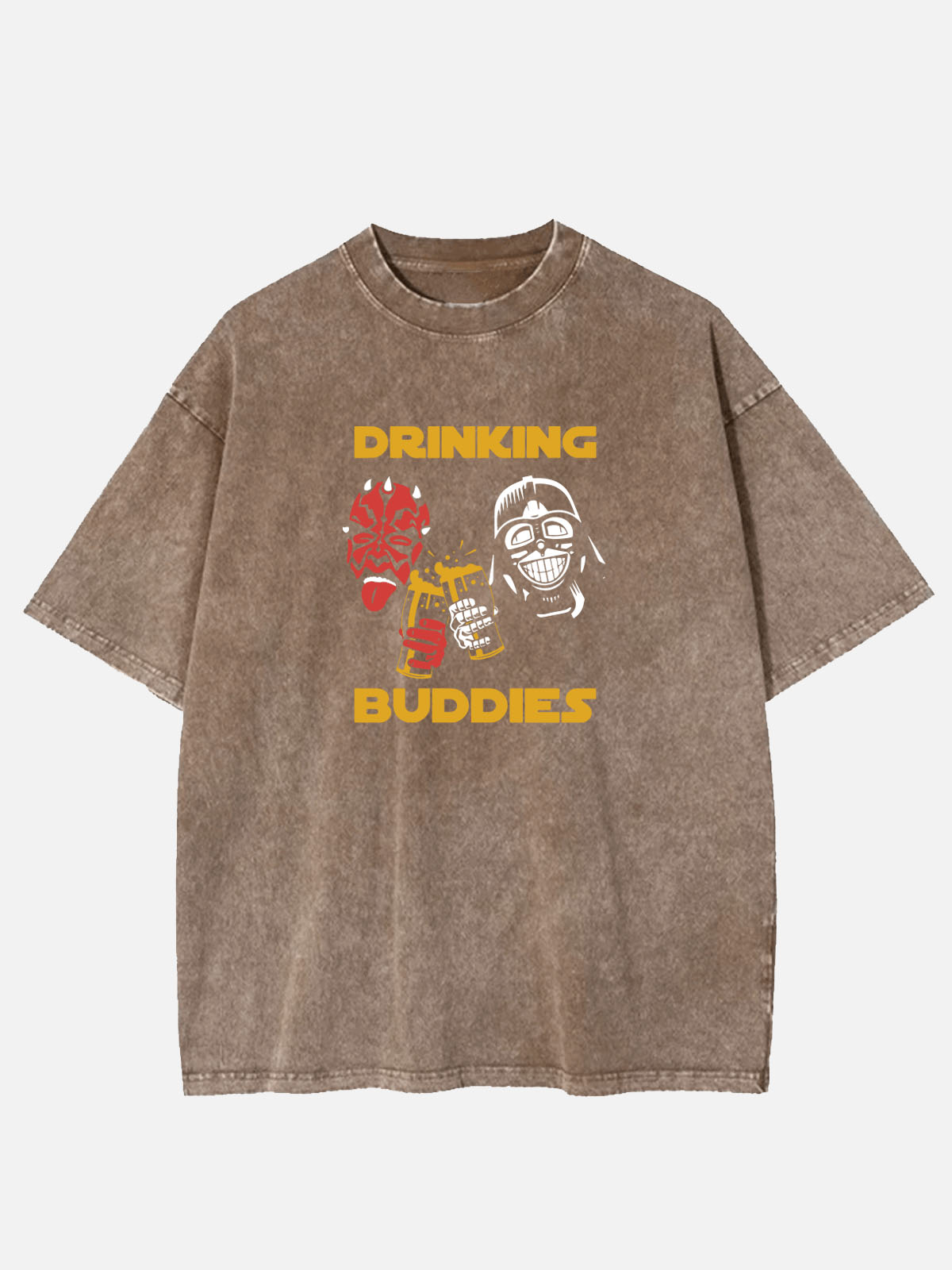 Men’s Science Fiction Cotton Round Neck Short Sleeve T - Shirt Star Wars DRINKING BUDDIES Eleven Oasis