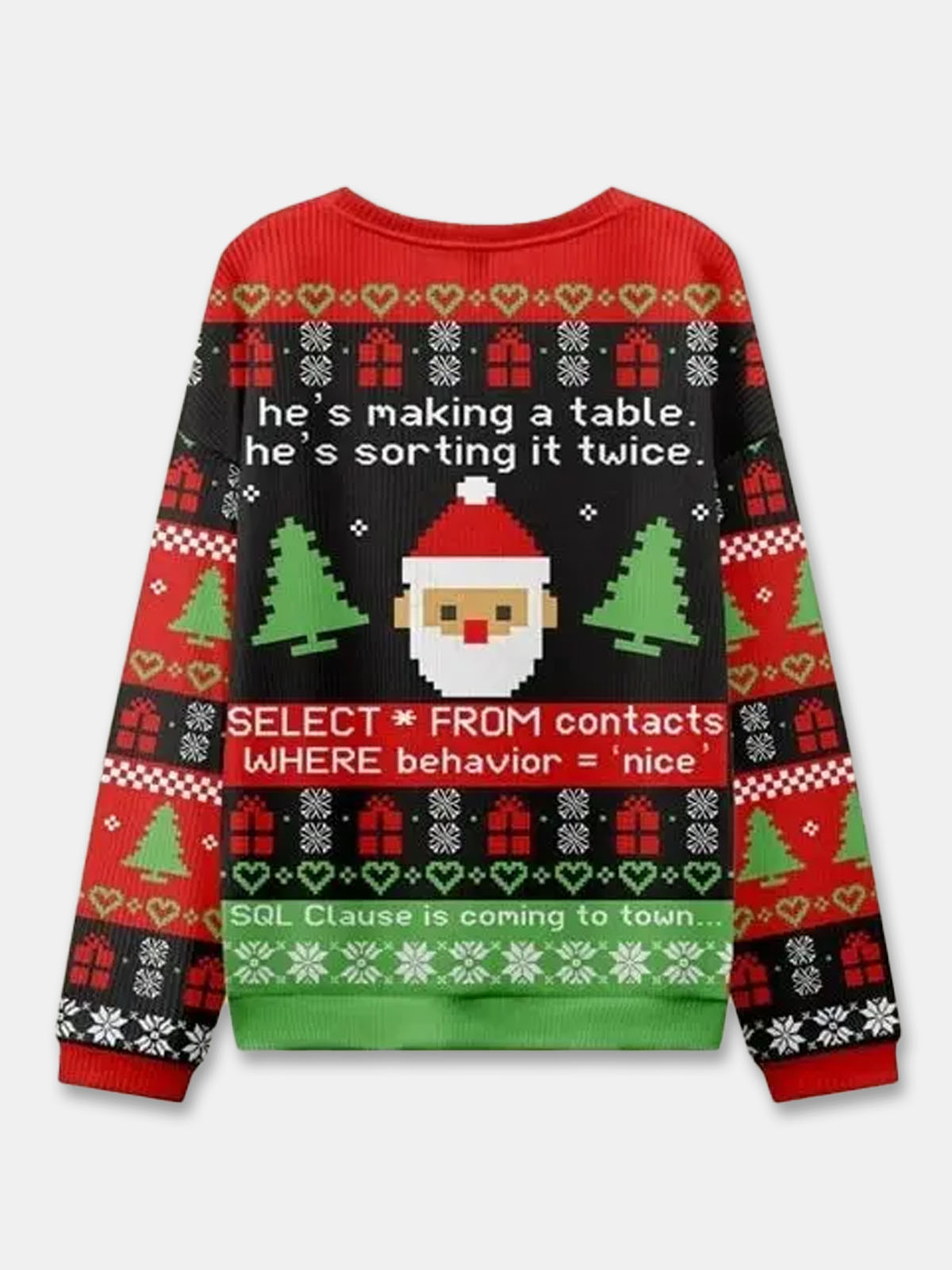 Ugly Christmas Sweater SQL Clause Sweatshirt Eleven Oasis