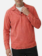Men's Washed Long Sleeve Henley Shirt Eleven Oasis