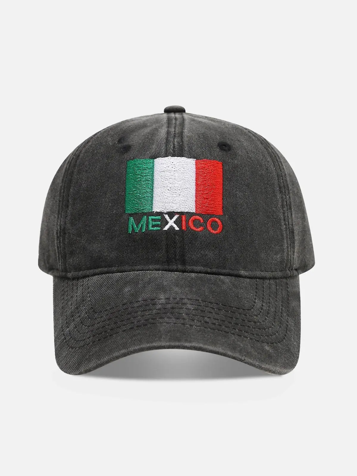 Men's Flag Embroidered Washed Baseball Cap Eleven Oasis