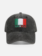 Men's Flag Embroidered Washed Baseball Cap Eleven Oasis