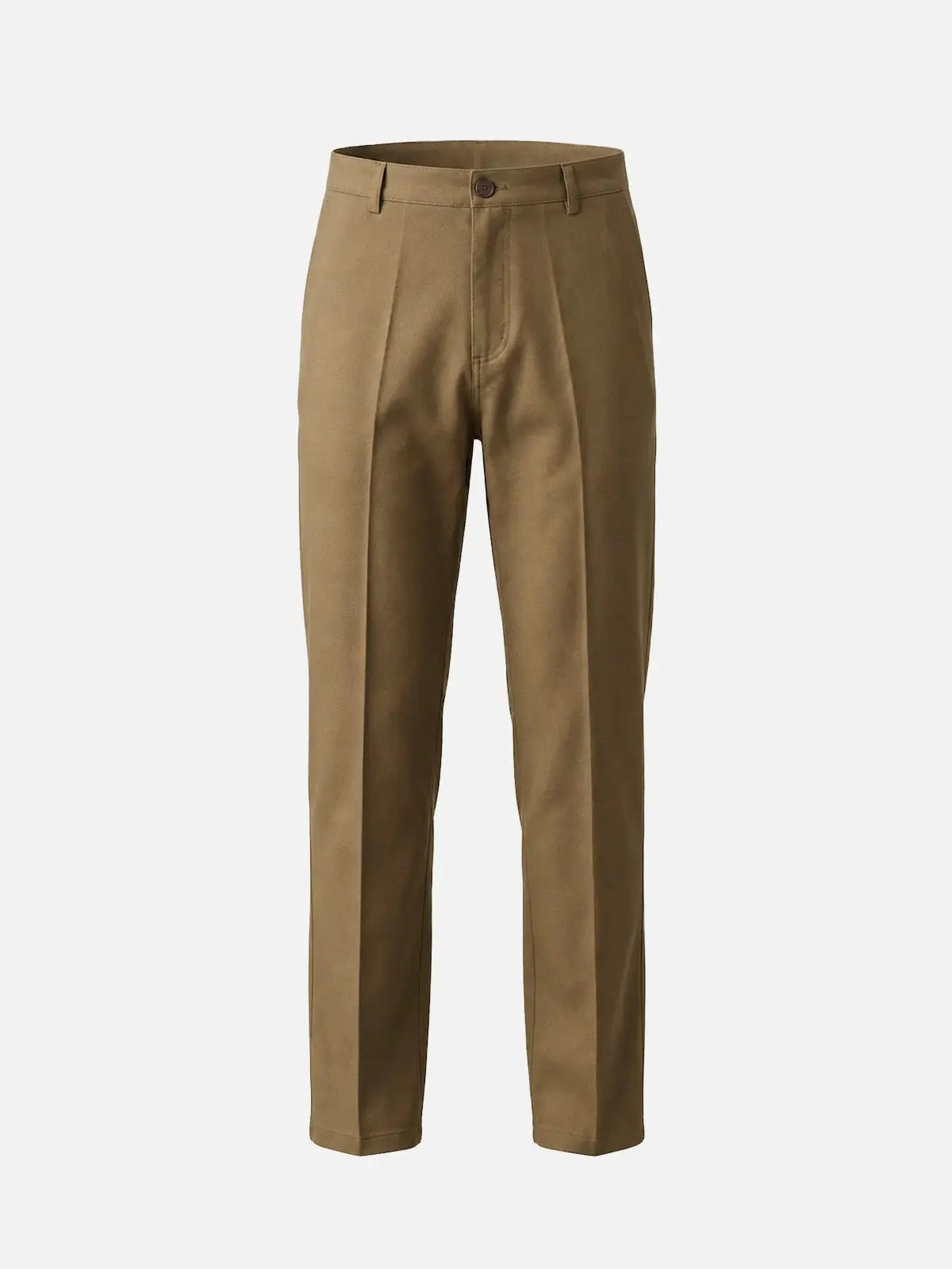 Men's Pleated Straight-Leg Cotton Chino Pants ElevenOasis