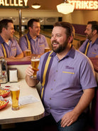Tall Men's Custom League Night Bowling Short Sleeve Shirt Eleven Oasis