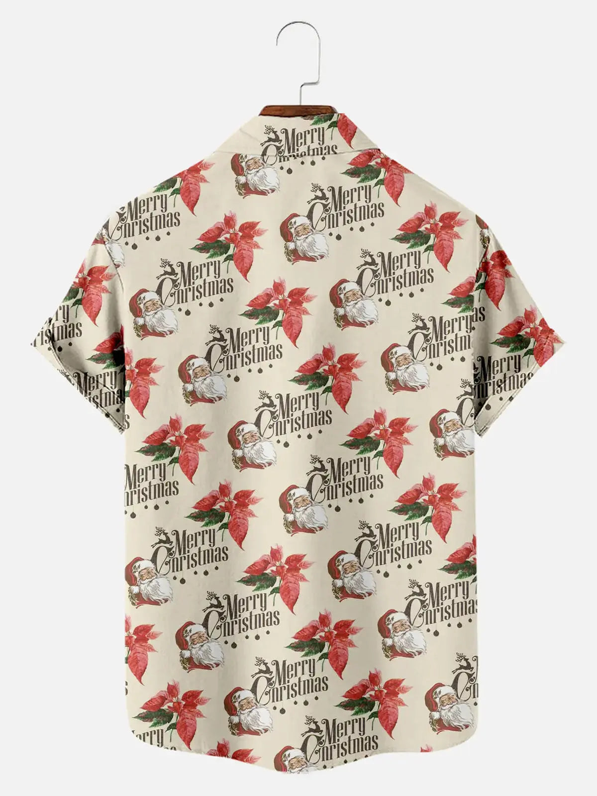 Christmas Santa Claus Men's Short Sleeve Shirt ElevenOasis
