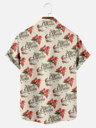Christmas Santa Claus Men's Short Sleeve Shirt ElevenOasis