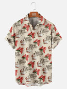 Christmas Santa Claus Men's Short Sleeve Shirt ElevenOasis
